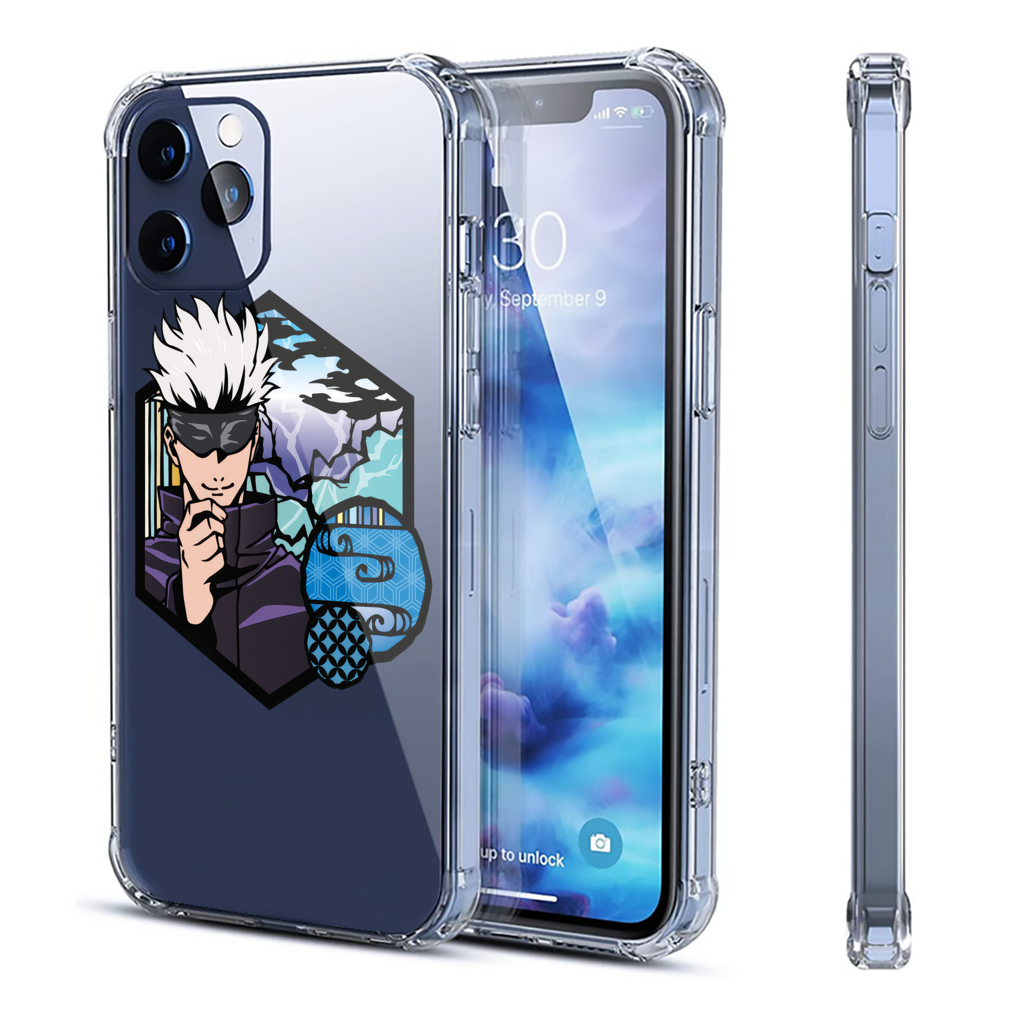 （画像用） 呪術廻戦 Jujutsu Kaisen 【iPhone 12シリーズ対応】透明スマホケース（クリアソフトケース）